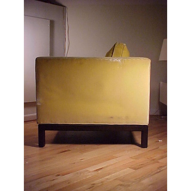 Pair of Yellow Cube Club Chairs By Edward Wormley for Dunbar For Sale - Image 9 of 10