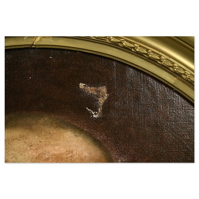 Moreau Deschamps, Portraits of a Belgian Couple, 1905, Oil on Canvases, Framed, Set of 2 For Sale - Image 8 of 15