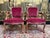 Red Set of Louis XV Style Cabriolet Armchairs in Red Velvet For Sale - Image 8 of 8