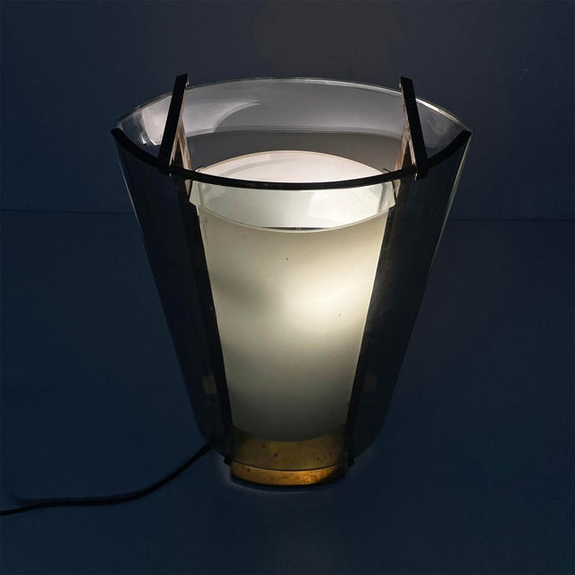 Metal Mid-Century Modern Italian Table Lamp attributed to Max Ingrand for Fontana Arte, 1960s For Sale - Image 7 of 16