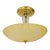 1950s Murano "Graniglia" Ribbed Ice Glass Saucer Light Hanging Ceiling Lamp For Sale