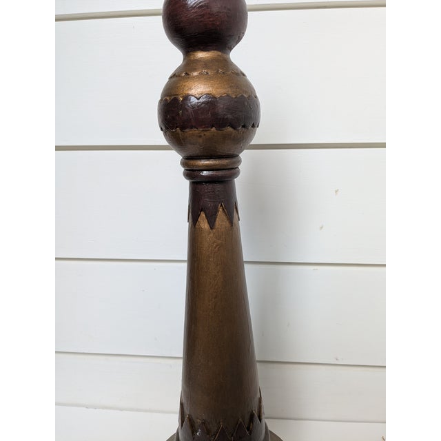 Mid 20th Century Mid 20th Century Brown Patina Decorative Finial For Sale - Image 5 of 9