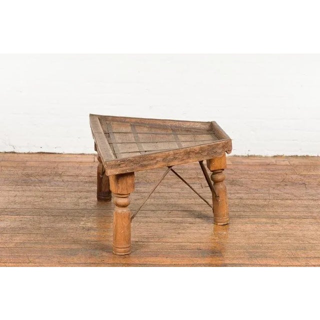 19th Century 19th Century Indian Bullock Cart Made into a Coffee Table with Iron Details For Sale - Image 5 of 13