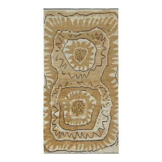 Rug & Kilim Scandinavian Art Deco Style Rug, Beige-Brown, 9x12 For Sale