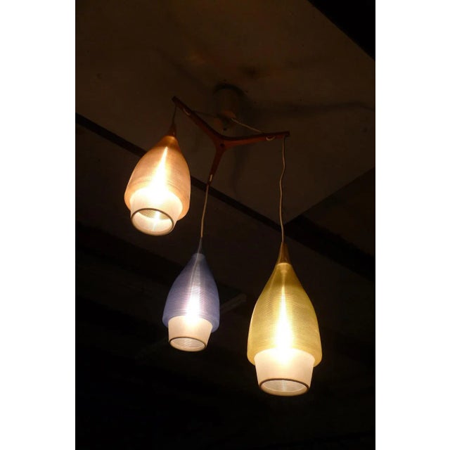 French Chandelier from Rotaflex, 1950s, in Very Good conditions. Designed 1950 to 1959 European Plug (up to 250V).The...