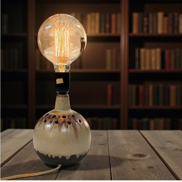 Illuminated Ceramic Table Lamp by P.M. Keramik, 1970s For Sale - Image 6 of 6