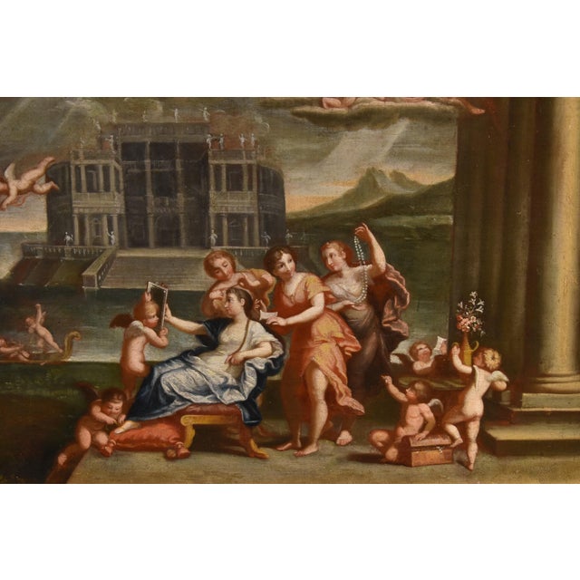 Follower of Francesco Albani, The Toilette of Venus, 1500s-1600s, Oil on Canvas For Sale - Image 7 of 17