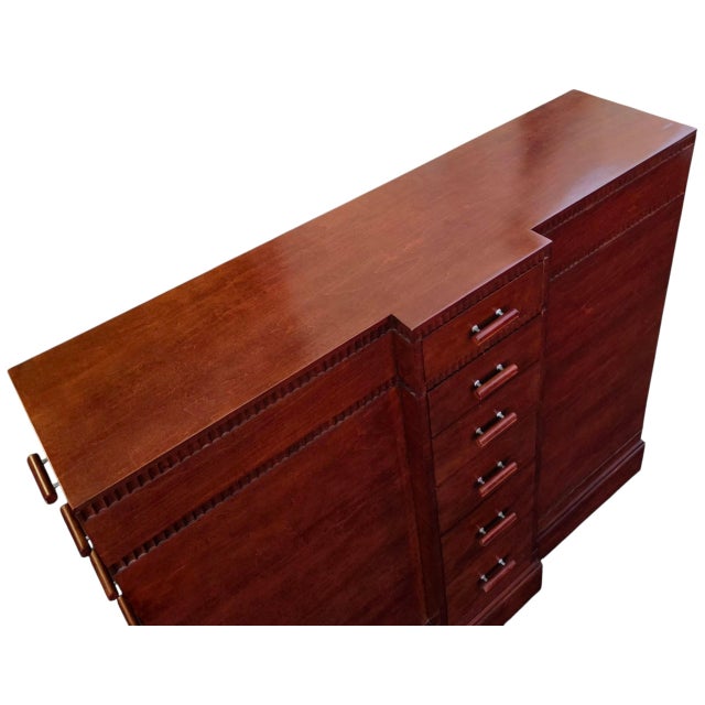 Late 20th Century Rare Kittinger Architectural Cherry Freestanding 18-Drawer Commode, Late 20th Century For Sale - Image 5 of 12