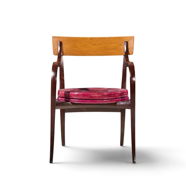 Mid 20th Century Edward Wormley for Dunbar Alexandria Mid Century Walnut Armchairs - Pair For Sale - Image 5 of 13