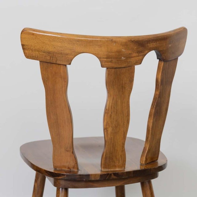 1950s French Wood Brutalist Chair For Sale - Image 10 of 12