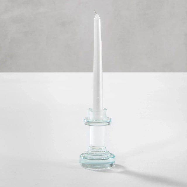 Ettore Sottsass Luna Di Luna Candlestick n Extra-Clear Crysta by Ettore Sottsass for RSVP, 1999 For Sale - Image 4 of 6