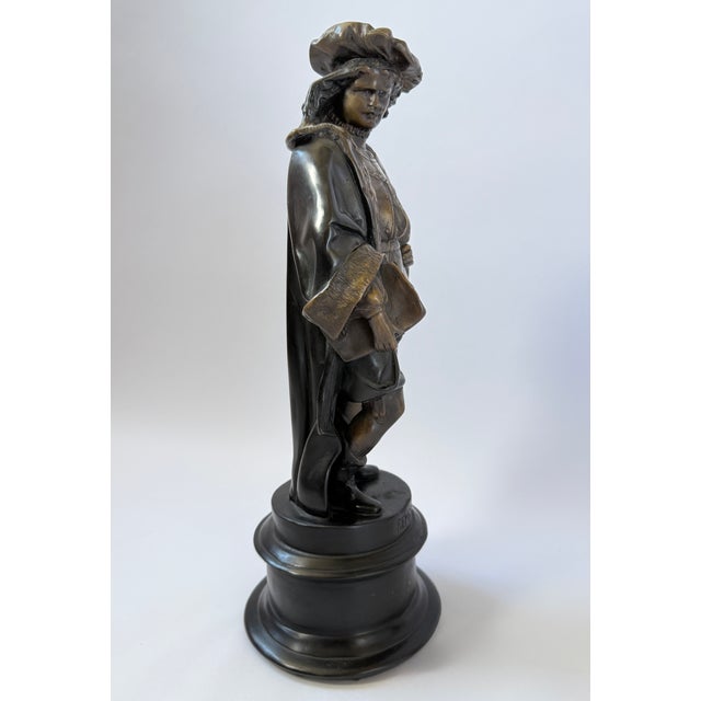 Mid 20th Century Dutch Master Rembrandt Van Rijn, Bronze Sculpture - 18"h For Sale - Image 5 of 9