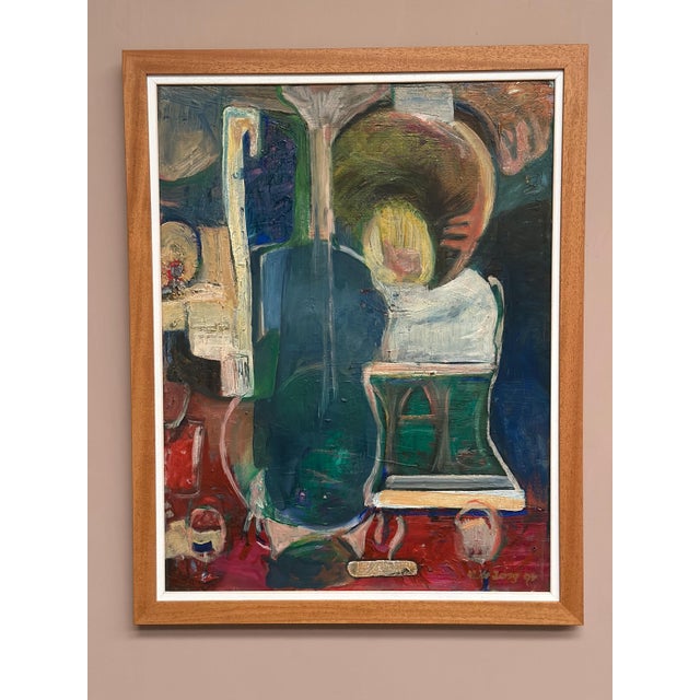 Hendrik De Jong, Abstract Composition, 1994, Oil on Canvas, Framed For Sale - Image 6 of 18