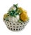 This is a large mid century Italian Majolica Trompe L'Oeil tropical basket of fruit. This was made in Italy. This is a...