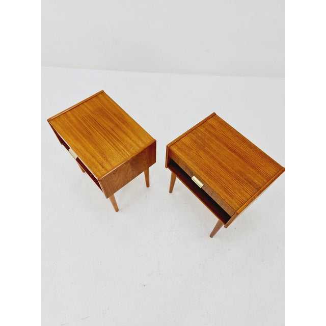 Mid-Century Danish Teak Nightstands, 1960s, Set of 2 For Sale - Image 6 of 12