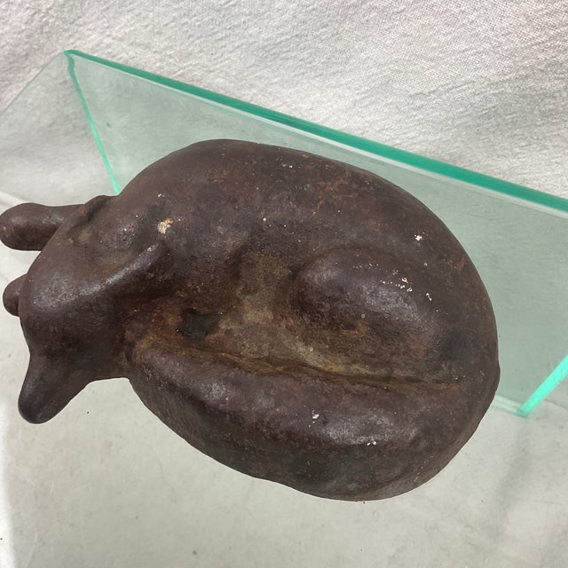 Traditional Antique Iron Reclining Fox Doorstop For Sale - Image 3 of 7