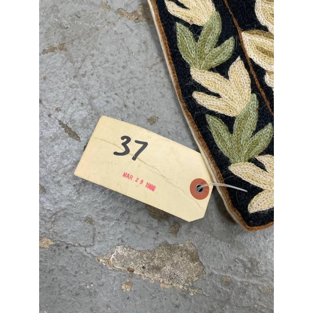 Textile American Folk Art Hand Sewn Canvas Backed Rug / Tapestry, Floral Pattern #2 (Larger) For Sale - Image 7 of 18