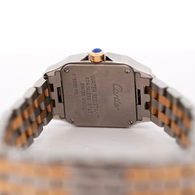 Cartier Cartier Santos Demoiselle 2698 Two-Tone Steel & 18k Gold Ladies Bracelet Watch For Sale - Image 4 of 9