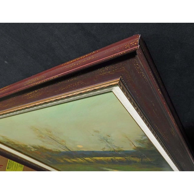 Impressionist Dennis Sheehan "Fall Twilight" #1858 Oil on Canvas Hand Signed Landscape For Sale - Image 3 of 6
