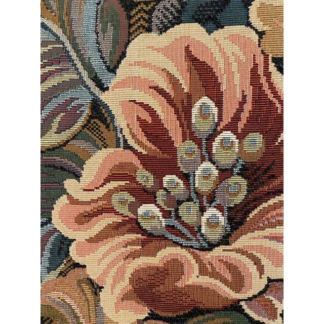 Traditional 1990s Floral Tapestry Double Sided Pillow With Fringes For Sale - Image 3 of 4