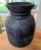 Wood 1960s Rustic Black Hand Turned Wood Honey Pot/Vase For Sale - Image 7 of 13
