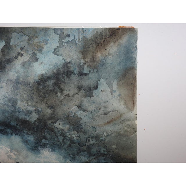 Late 20th Century Late 20th Century Impressionist Mountain Stream Watercolor Painting For Sale - Image 5 of 7