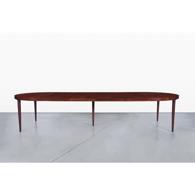 Danish Modern Expanding Rosewood Dining Table by Harry Ostergaard for Moreddi For Sale In Los Angeles - Image 6 of 15