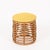 Rattan and Wicker Round Pouf Stool attributed to Tito Agnoli, Italy, 1960s For Sale - Image 9 of 12