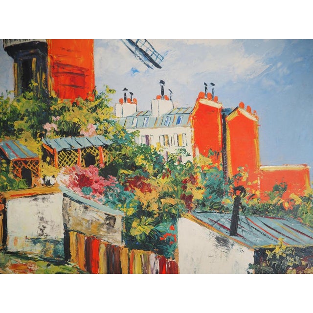 Elisée Maclet, Montmartre Moulin de la Galette, 1930, Oil on Panel, Framed For Sale - Image 5 of 9