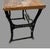 Vintage Antique Industrial Saltzman Chicago Cast Iron Table With Wooden Top For Sale - Image 9 of 9