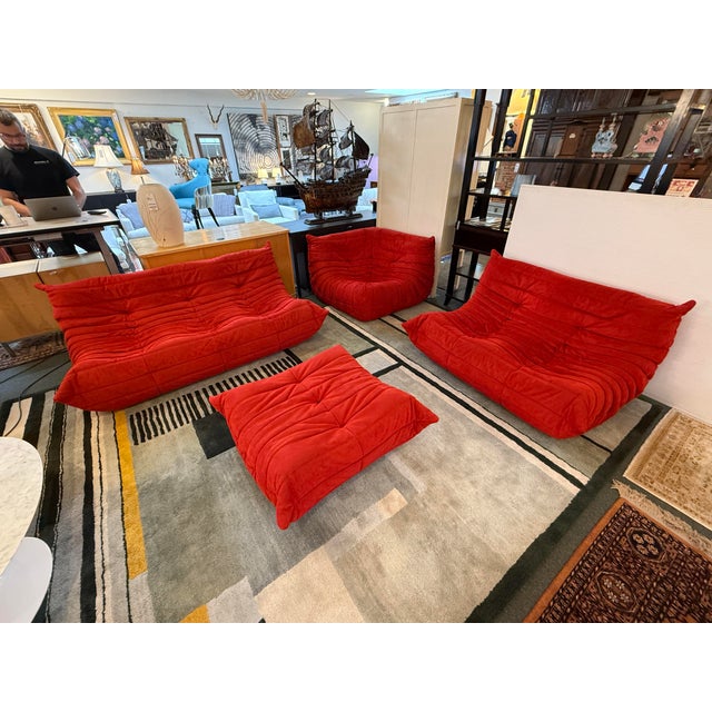 Design Plus Gallery presents a Set of Four Togo Sections by Michel Ducaroy for Ligne Roset. A Ligne Roset classic, Michel...