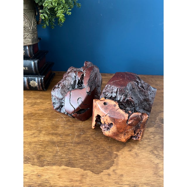 Vintage Rustic Burl Wood Bookends - a Pair For Sale - Image 16 of 17