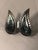 1950s Mexico Abalone Sterling Teardrop Earrings, Pair For Sale - Image 4 of 8