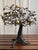 Vintage mid-century modern tree sculpture made from what I think is brass (for the leaves) and iron or bronze (for the...