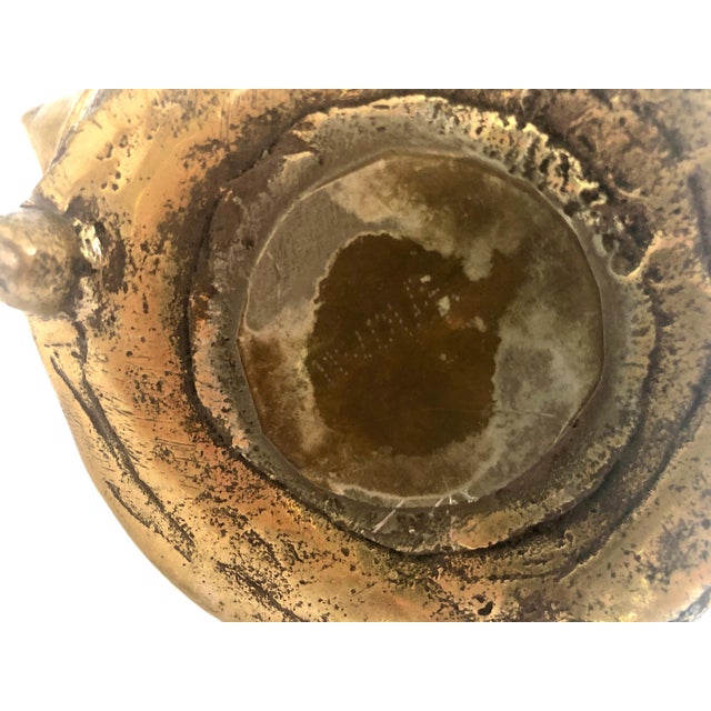 Vintage Indian Mughal-Style Brass Water Ewer For Sale - Image 10 of 11