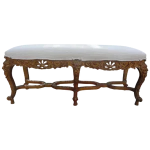 19th Century French Louis XIV Style Gilt Wood Bench