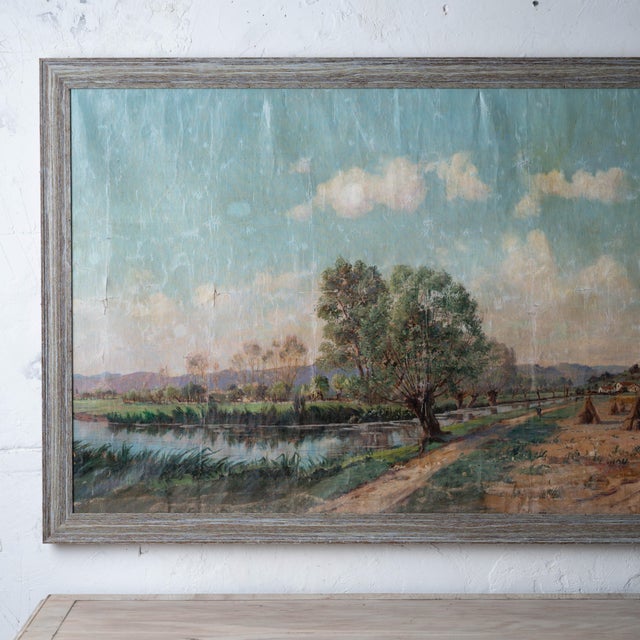 Continental River Landscape, 19th Century For Sale - Image 4 of 15