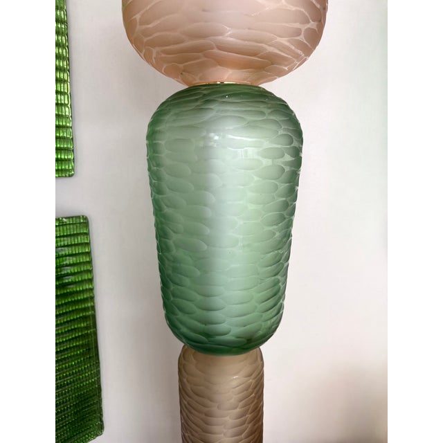 Large Contemporary Totem Murano Glass Floor Lamp by Studio Ad, Italy For Sale - Image 9 of 14