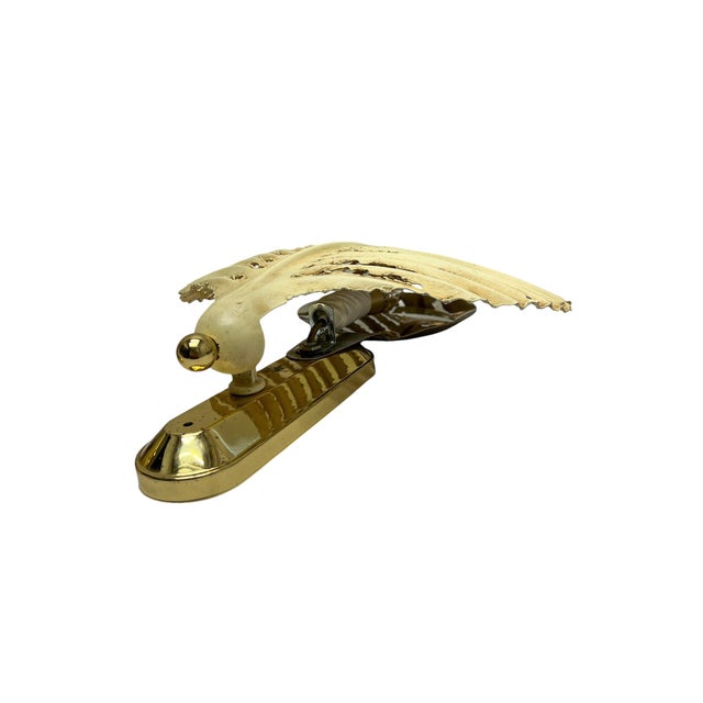 Cream Organic Open-Work Leaf Wall Lamps from Banci Firenze, 1970s, Set of 2 For Sale - Image 8 of 14