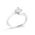 Contemporary 14K White Gold 4/5 Cttw Round Lab Grown Diamond Bypass Solitaire Engagement Ring (F-G Color, VS1-VS2 Clarity) - Ring - Size 6 For Sale - Image 3 of 6