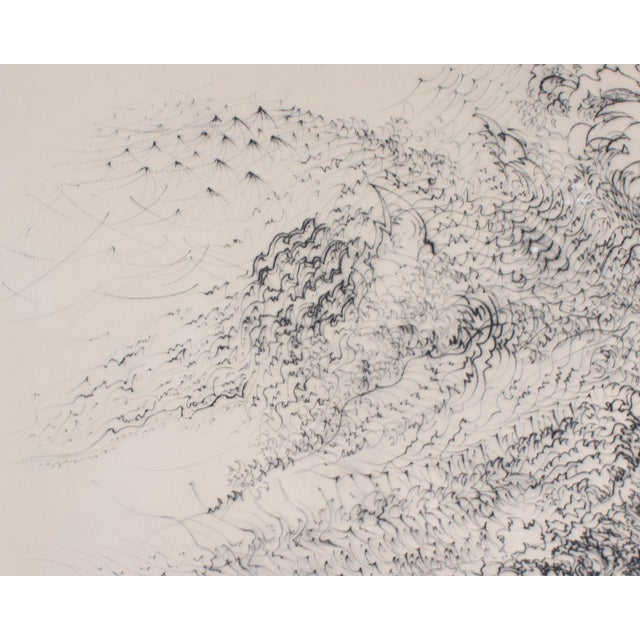1972 “Surging Wave” Abstract Etching by Gabor Peterdi For Sale In Indianapolis - Image 6 of 9