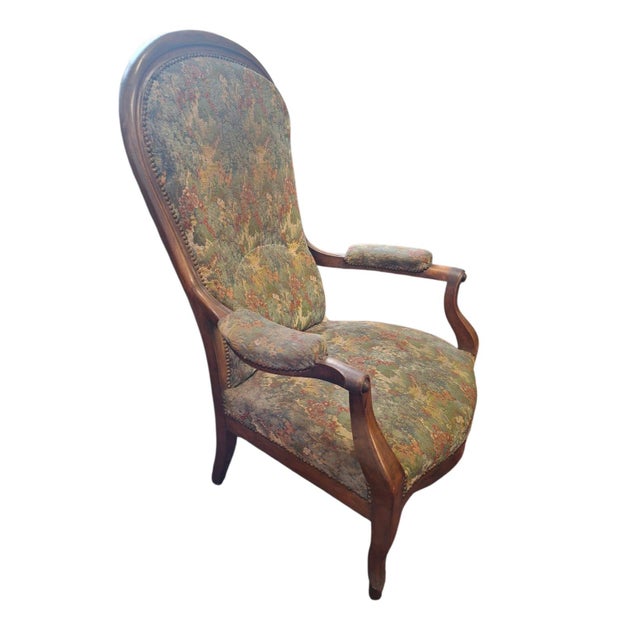 Italian Paolina Armchair with Fabric, 1890 For Sale - Image 3 of 16