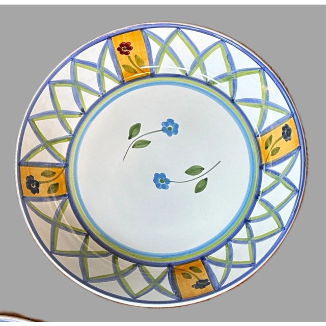 Contemporary Italian Hand Painted Pasta Serving Bowl For Sale - Image 3 of 10