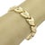Crafted with a classic touch, this Z Shape 14k Yellow Gold Fancy Textured Link Bracelet exemplifies elegance and...