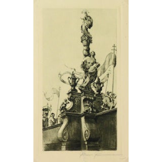 Vintage Architecture Etching For Sale