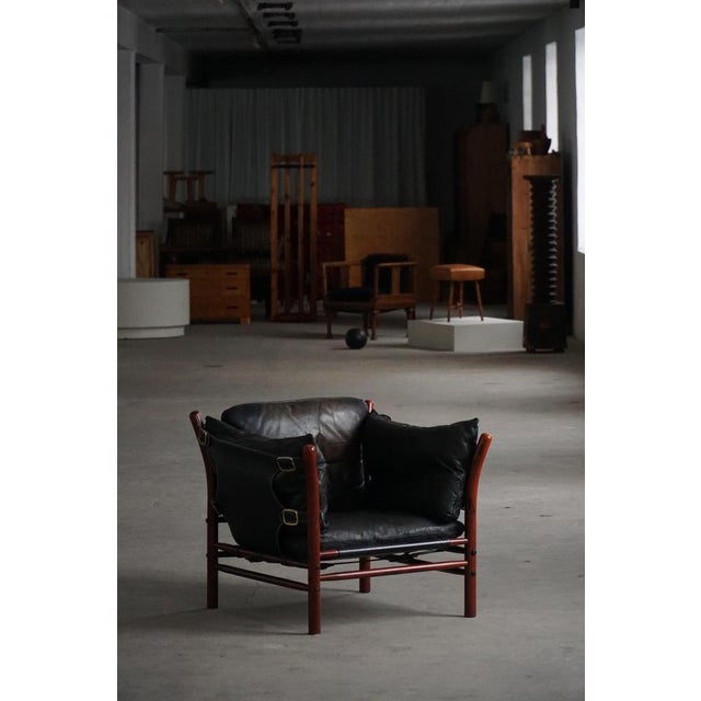 Vintage Ilona Lounge Chair in Stained Beech and Leather by Arne Norell for Aneby Mobler, 1960s For Sale - Image 14 of 18