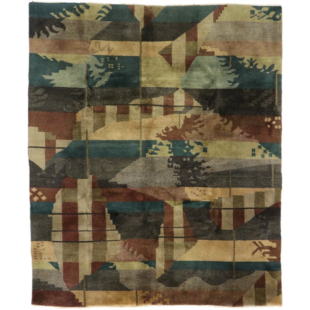 Vintage Tibetan Rug, 08'00 X 09'06 For Sale - Image 10 of 10