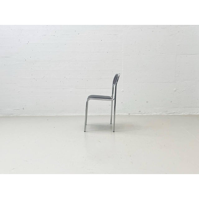 Textile Vintage Italian Bauhaus-Style Stackable Chair, 1980s For Sale - Image 7 of 15