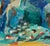 Phil Dike- Abstract Mountain Landscape With Village Study -Oil Painting For Sale - Image 12 of 13
