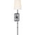 Studio VC for Visual Comfort Signature Grenol Single Bamboo Tail Sconce in Bronze with Linen Shade For Sale